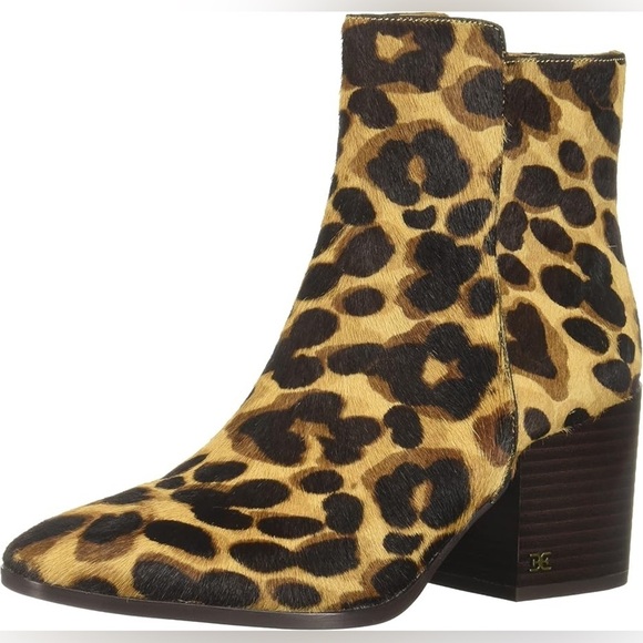 {Sam Edelman} Leopard Print Cari Fashion Ankle Boot - Picture 3 of 13
